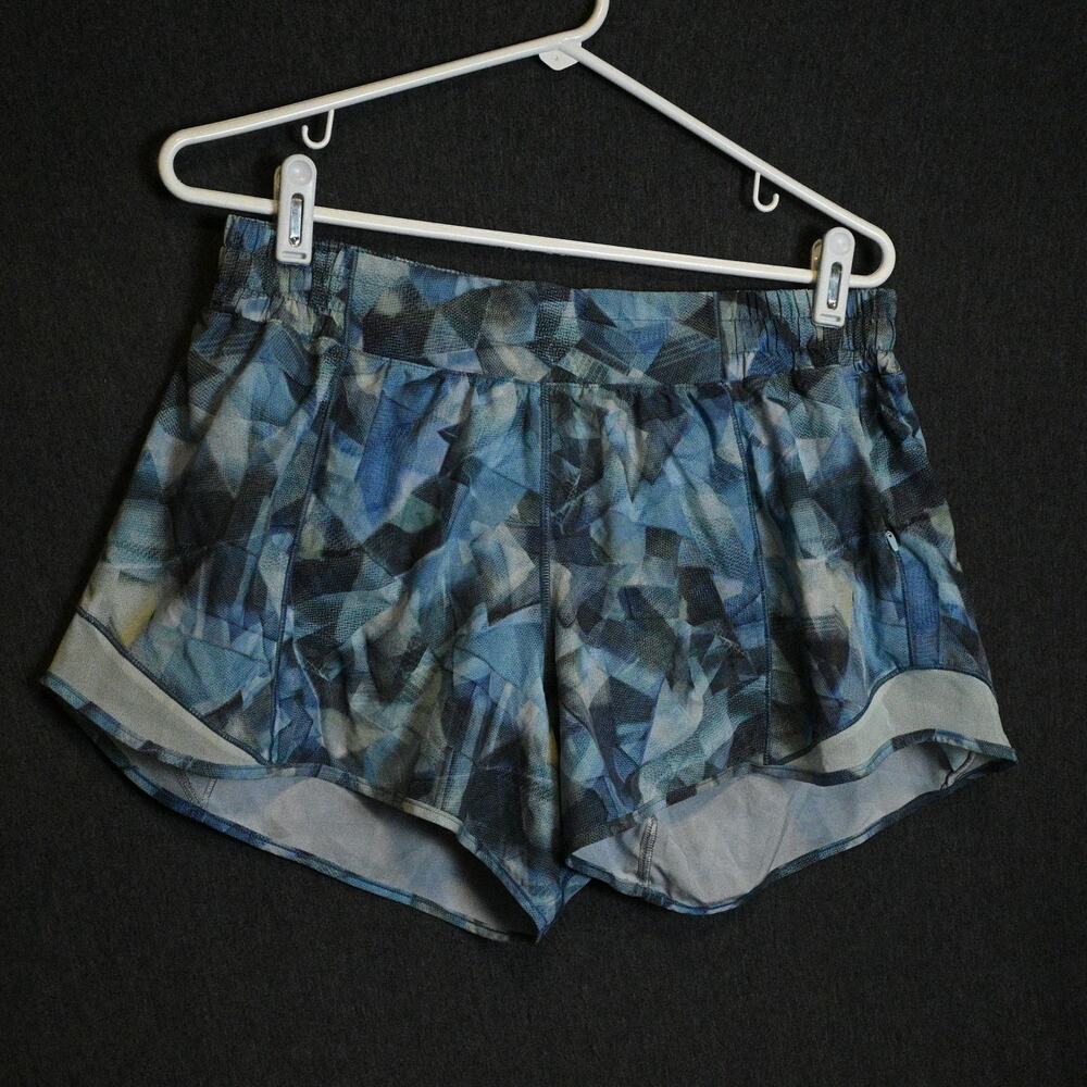 Lululemon Women's 12 Tall Hotty Hot II Shorts City Shadow Blue Running Athletic